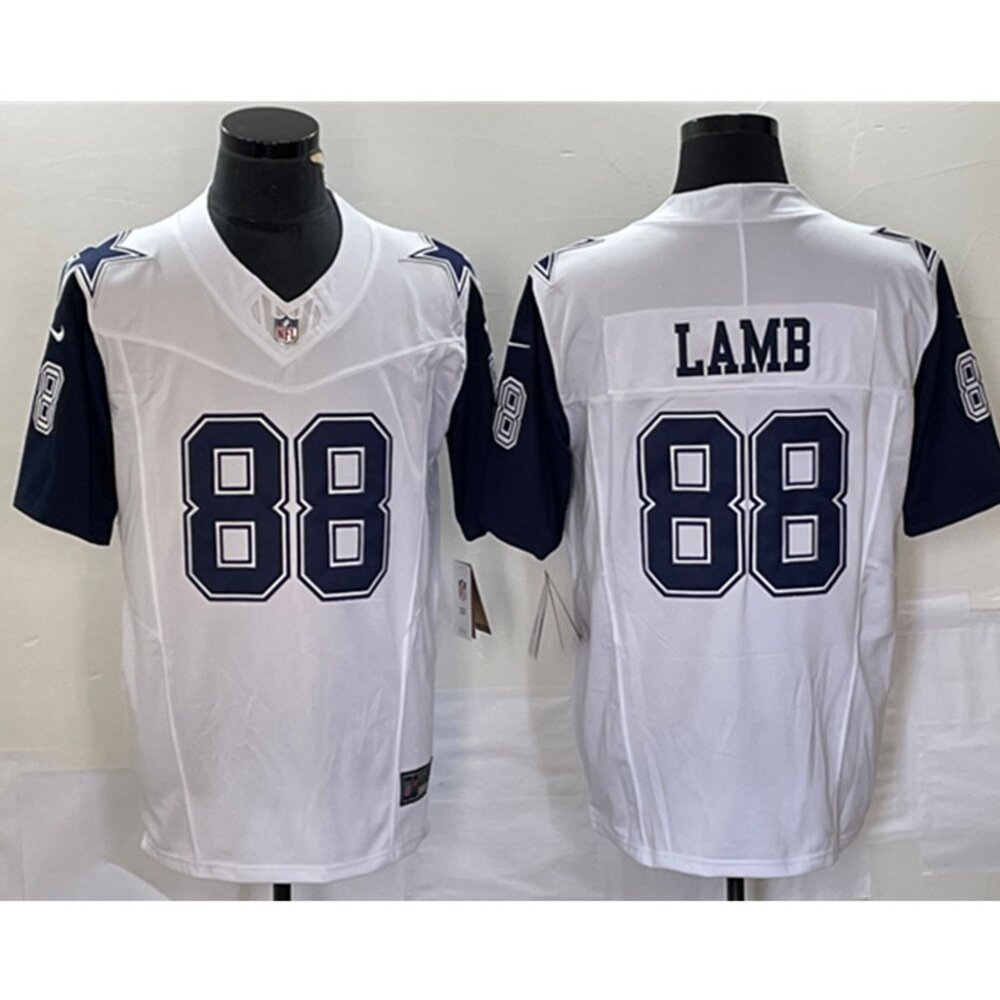Mens Kids Youths  Ceedee Lamb White Rush Vapor  Stitched Jersey